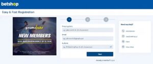 Registration Betshop